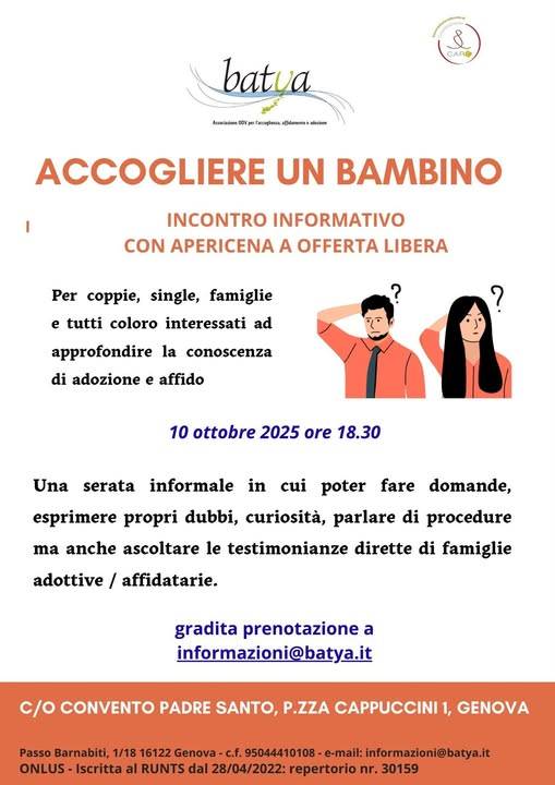 Incontro informativo Accogliere un bambino